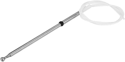 Auto Antenne Mast - Radio Antenne Kabel - Autoradio Ontvangst - Roestvrij Staal - 27.5 cm Mast - Zilver