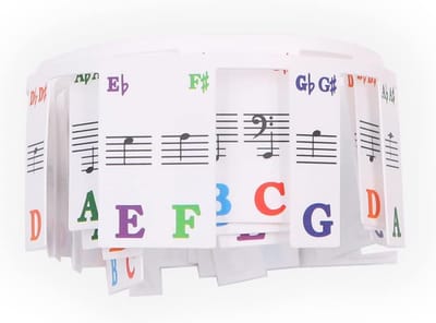 Verwijderbare Notenlabels voor 61 Toetsen Piano en Keyboard