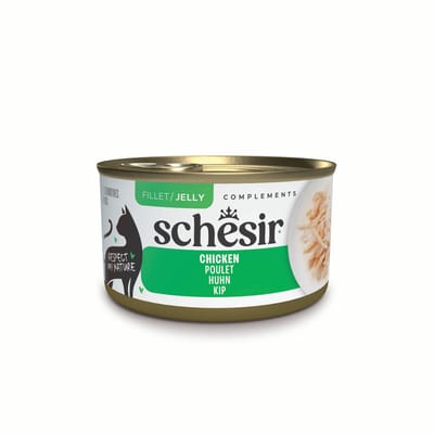Voordeelpakket: 24x70g Schesir Complementen in gelei kip natvoer voor katten