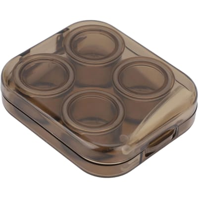 Kit d'étui pour lentilles de contact Transparent Protecteur Portable en Plastique Récipient de Rangement pour Lentilles de Contact pour marron