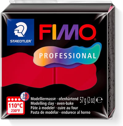 FIMO professional - ovenhardende boetseerklei - blok 57 gr - karmijnrood