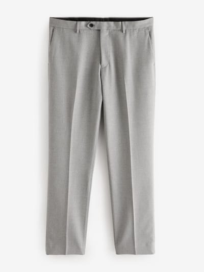 Next - Heren - Normale Pasvorm - Kostuum met textuur: broek - Grijs