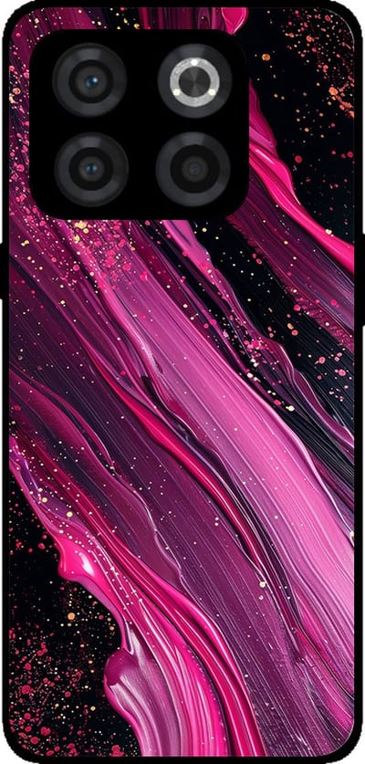 Smartphonica Telefoonhoesje Geschikt voor OnePlus 10T met marmer opdruk - TPU backcover case marble design - Paars Roze geschikt voor OnePlus 10T