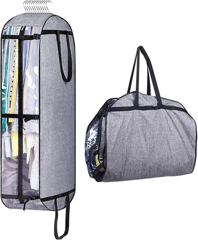 Kledinghoezen Set - Kledingbeschermers - Kleding Opbergen - Waterdichte Stof - 2 Stuks - Grijs