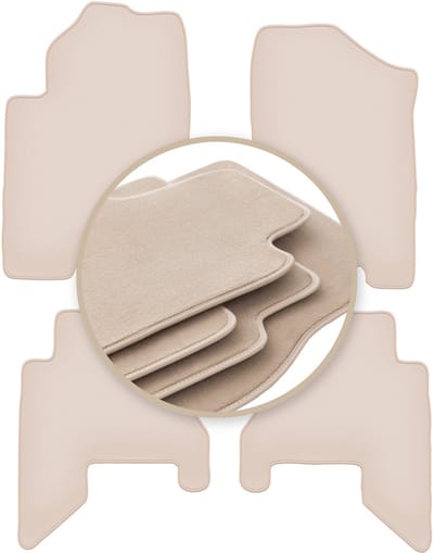 PREMIUM beige vloermatten voor: Nissan Pathfinder 5-zits (vóór facelift) 2005-2010