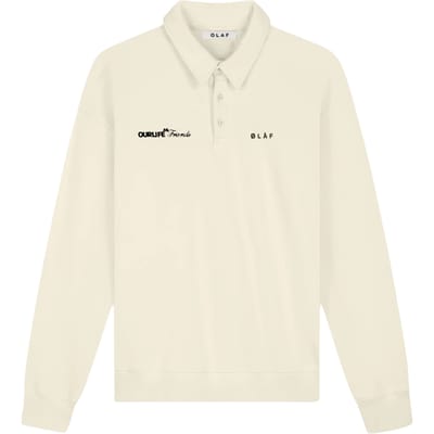 Olaf Script Friends Oversized Polo Polos Off White M240206
