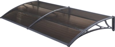 Deurluifel Mellerud afdak 300x100 cm zwart en bruin