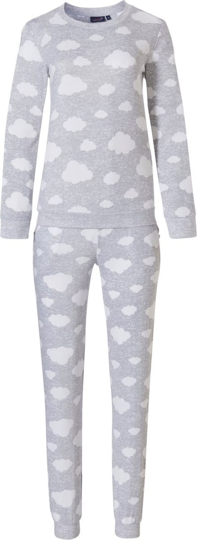 Rebelle dames pyjama - maat 46 - Wolkjes - grijs mêlee