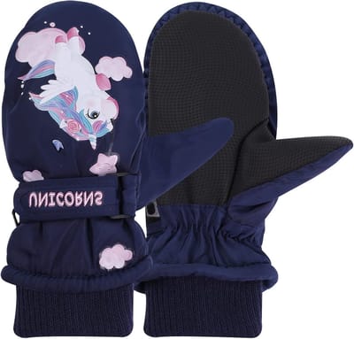 Waterdichte Kinder Skihandschoenen, Warme Winterwantjes voor Buiten, Winddicht en Geschikt voor Skiën en Snowboarden, Voor Jongens en Meisjes van 2-10 Jaar