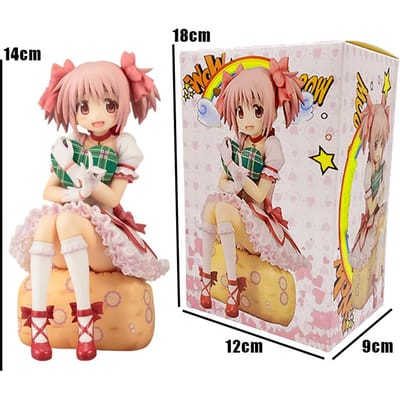 - Puella Magi Madoka Magica 14cm Zittend Figuur PVC Bureau Ornament Schattig Verzamelspeelgoed Cadeau voor Kinderen