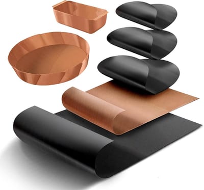 Famanu – Grillmat - duurzame bakfolie - bakonderlegger - bakpapier - bakmat voor barbecue - pan - oven (Set 1)