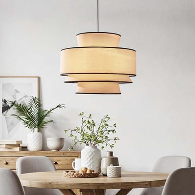 LumenXL Hanglamp Zohra in Japandi stijl - natuurlijke kap