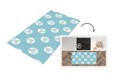 Keukenloper - Loper keuken - Teddybeer - Knuffeldieren - Patronen - Knuffels - 120x60 cm - Keukenloper vinyl