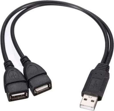 USB Splitter - 2 USB poorten. LETOP! Alleen voor stroom, niet voor data