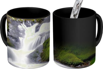Magische Mok - Foto op Warmte Mokken - Koffiemok - Water - Natuur - Waterval - Magic Mok - Beker - 350 ML - Theemok
