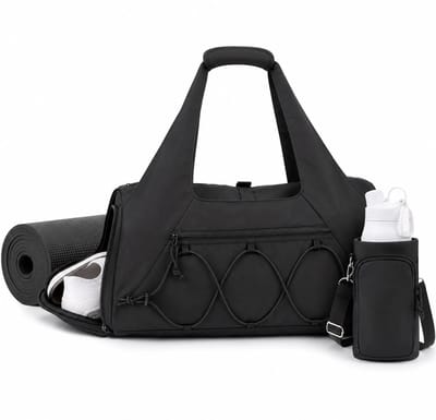 VHV - Sporttas - klein sporttasje met schoenenvak - mini reistas met crossbodyvak - voor yoga, dans en fitness