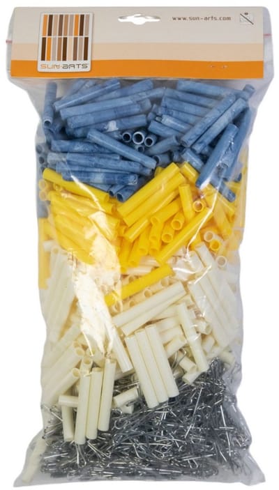 Sun Arts Uitbreidingsset 400 haken+hulzen Crème -geel - blauwvlam