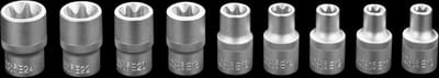 NEO - Torx Dopsleutelset - 1/2" - 9 stuks - Chromo Vanadium