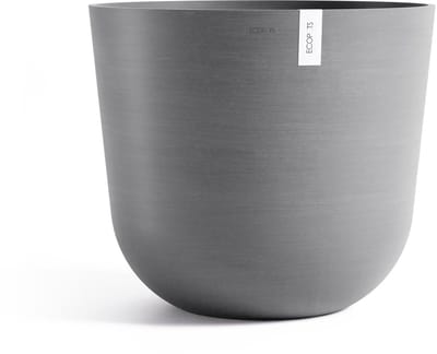 Ecopots Oslo 65 - Grey - Ø65 x H56,6 cm - Ronde grijze bloempot