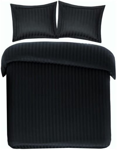 Papillon Dekbedovertrek Hotellinnen Zwart - 140x200/220 cm - Katoen Satijn