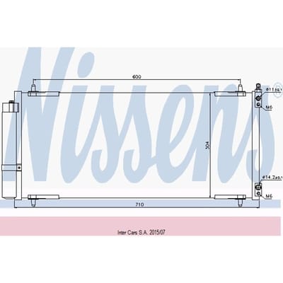 Condensator, airconditioning NISSENS 94830