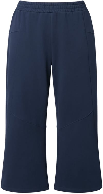 Ulla Popken - Dames - Sweatculotte wijde pijpen elastische tailleband - Marine - Maat 42+