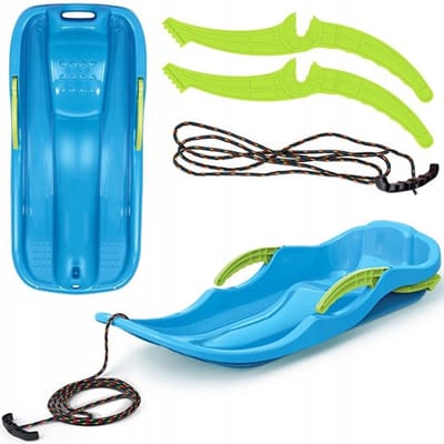 Slee Hornet - blauw - 80 cm - met rem - voor kinderen - kinderslee - winterpret sleetje