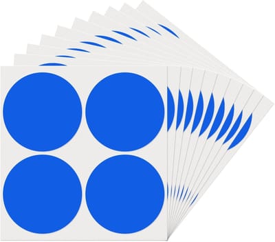 NTHProducts - Blauwe Ronde 100mm Stickers - Zelfklevende Markeer Dots - Watervast en Restvrij - Kleurcodering - Labels voor Kantoor en Creatie - 40 Stuks