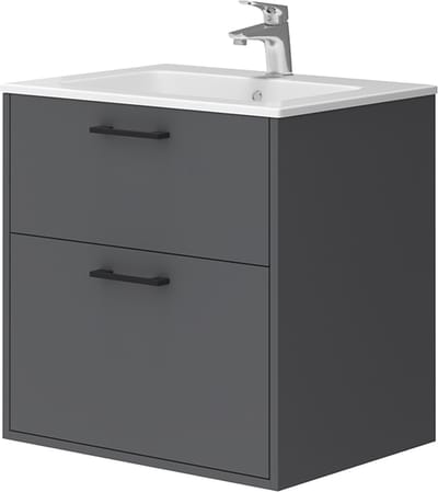 Vicco Badkamermeubelset Lanco, Antraciet, 60 x 60 cm 2-delig