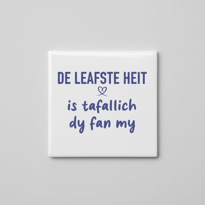 15×15 cm Keramische Tegel – “De Leafste Heit Is Tafallich Dy Fan My” Friese Vader Quote Cadeau Decoratie