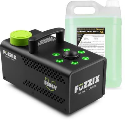 Verticale Party Rookmachine -Fuzzix F506V - Incl. 5L rookvloeistof - Met 6 RGB LED’s en draadloze afstandsbediening