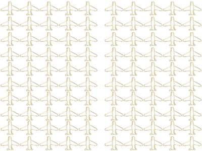 Dailygoods- Papieren Clips 100 Stuks - Vliegtuigvormig - Geëlektropleerd Metaal - Lichtgewicht - Draagbaar - Stevige Constructie - Papierclips