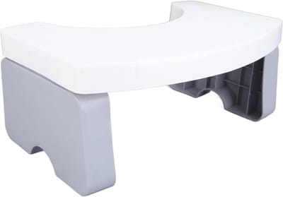 Opvouwbare toiletkruk - Gehurkte pot - Gezonde stoelgang - Ruimtebesparend ontwerp - 7 inch hoog - Blauw