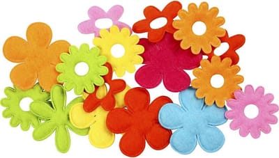 Creative Decoratieset Bloemen 45 Mm Vilt 16 Stuks