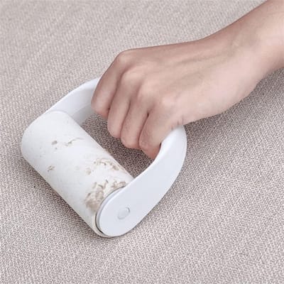 Huisdier Ontharing Roller - Pluisjes Verwijderaar - Kleding Reinigen - Scheurbare Stickers - 11x10.7x3cm - Wit