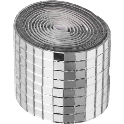 1600 Pièces Feuille Mosaïque Miroir Auto-Adhésive Adhésif Mosaïque Carré Verre Carrelage Autocollant pour Décoration Intérieure Argent argenté