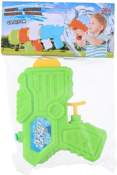 1x Waterpistolen/waterpistool klein van 12 cm groen kinderspeelgoed - waterspeelgoed van kunststof