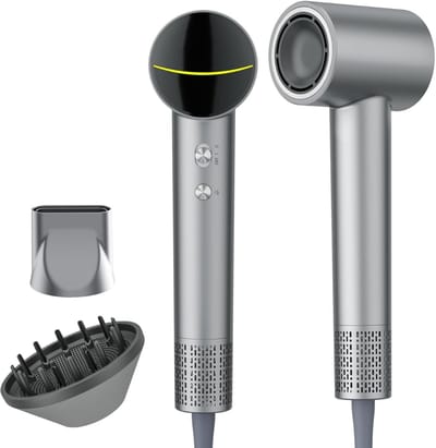 TIM® Fohn met Diffuser Krullen - Fohn met Diffuser - Fohn - Grijs - 9cm x 10cm x 25cm