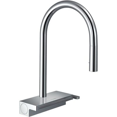 Hansgrohe M81 - Aquno Select keukenkraan met uittrekbare vuistdouche en platte douchestraal, chroom 73837000