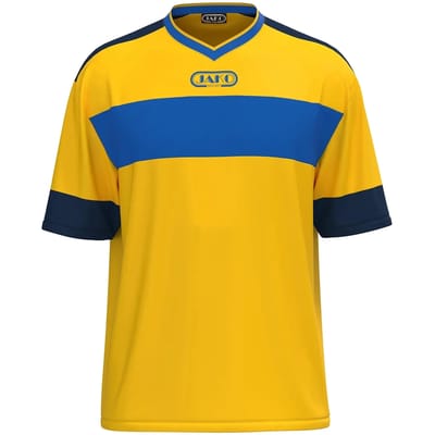 Jako Club 92 Shirt Korte Mouw Heren - Geel / Royal / Navy | Maat: S