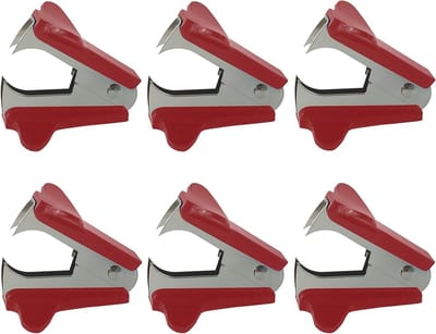Nietjesverwijderaars Set - Ontnieters Pakket - Kantoor Werk - Duurzaam Metaal - 6 Stuks - Rood