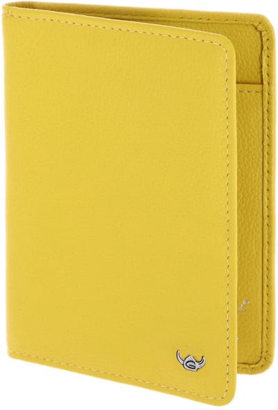 Golden Head Leren identiteitskaarthoesje Madrid RFID Protect Ausweisetui 4480 Sonnengelb geel