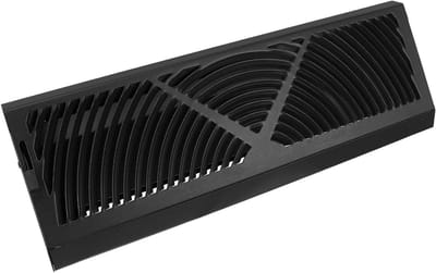 Ventilatie rooster vloer - Plint rooster Vloerrooster - Luchtstroom verbeteren - Precisie engineering - 383 x 117 cm - Wit