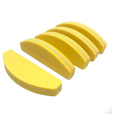 20 stuks Nagelpolijstblok Nagelvijlen Wasbaar Dubbelzijdig Nagelbuffer Vijl Kunst Salon Spons Manicure Tool Nagels Accessoires geel
