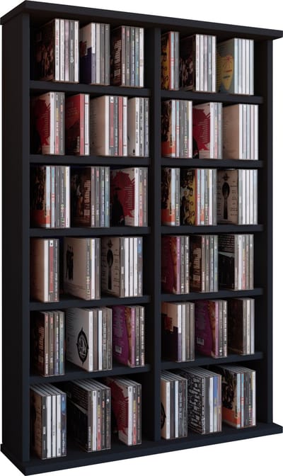 Houten CD DVD-standaard plank kabinet opslag staande plank Ronul
