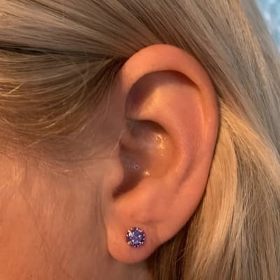 Aramat Jewels - Zilveren zirkonia oorbellen -ronde vorm - Nikkelvrij