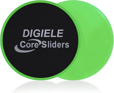 Core Sliders - Glijplaten Fitness - Krachtraining Buik - Dubbelzijdig Gebruik - 178 cm Diameter - Groen