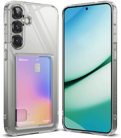 Ringke Fusion Card | Hoesje Geschikt voor Samsung Galaxy S25 Plus | Back Cover met Kaarthouder voor Pasjes | Transparant