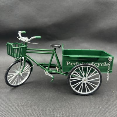 1: 10 Legering Driewieler Model Speelgoed, Metaal Spuitgieten Retro Fiets Model Klassieke Gesimuleerde Vracht Driewielers Model Collectie Cadeau