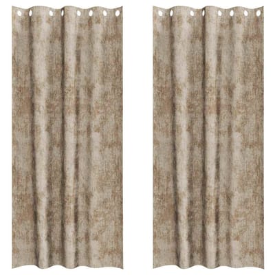 vidaXL Velvet Gordijnen 2 st champagne 225 x 140 cm Fluweel